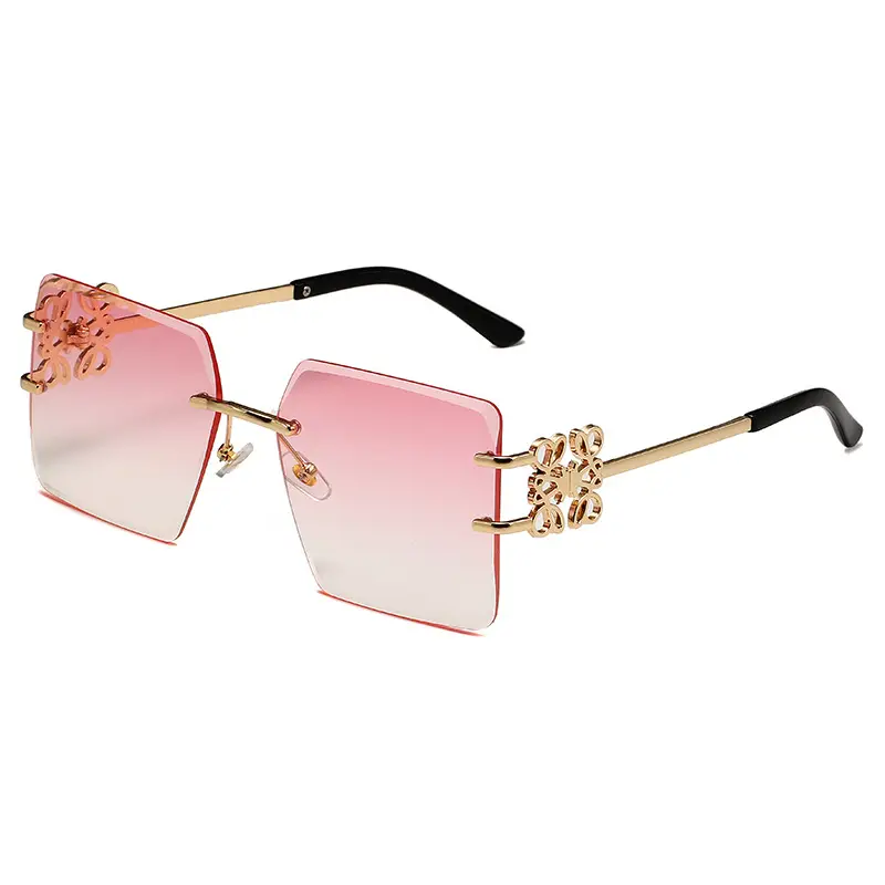 Square Frameless Sunglasses Women's Fashion Retro 2024 - Image 4