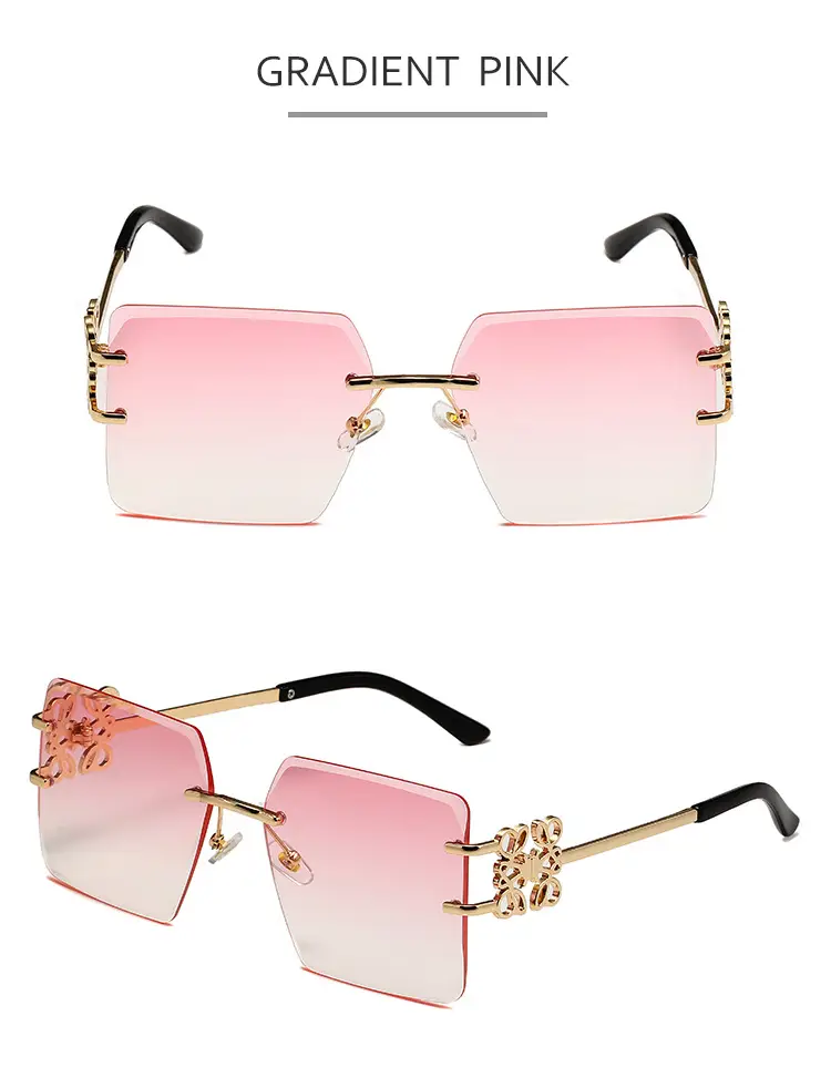 Square Frameless Sunglasses Women's Fashion Retro 2024 β feature 10