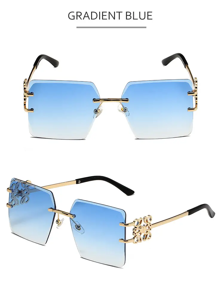 Square Frameless Sunglasses Women's Fashion Retro 2024 β feature 11