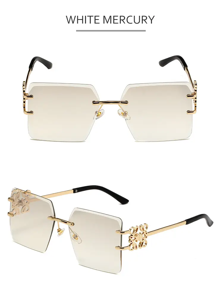 Square Frameless Sunglasses Women's Fashion Retro 2024 β feature 13
