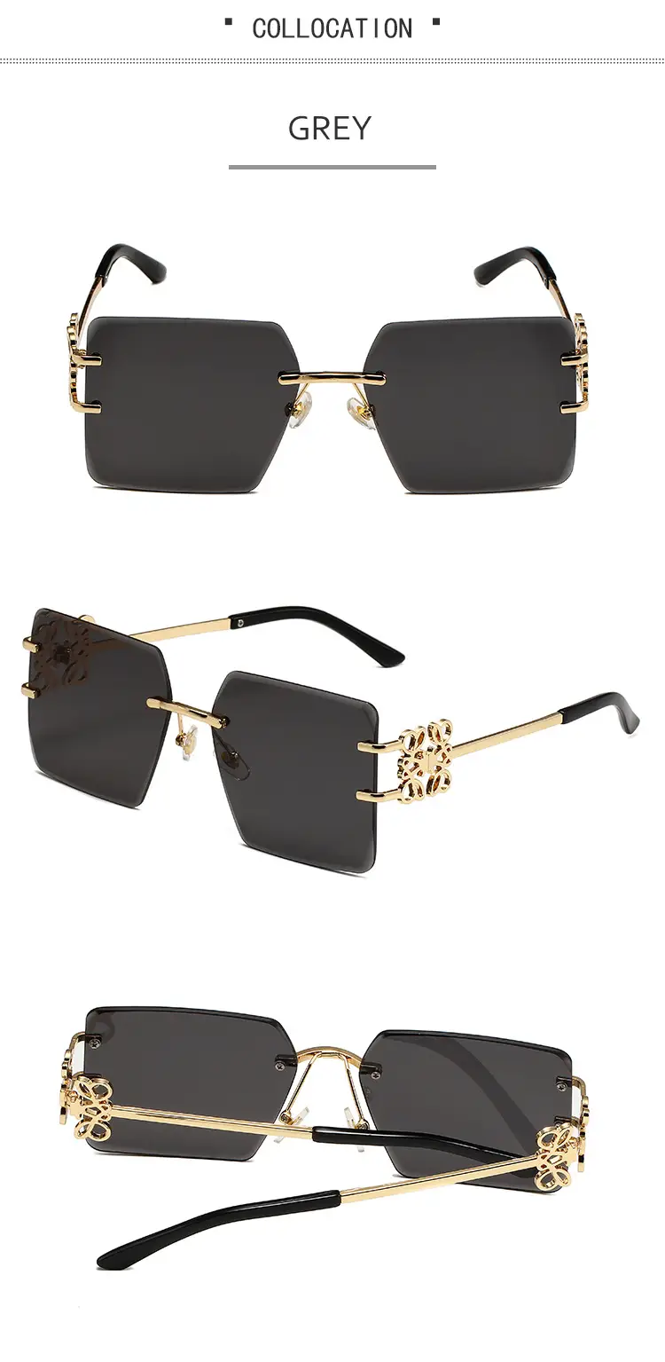 Square Frameless Sunglasses Women's Fashion Retro 2024 β feature 7