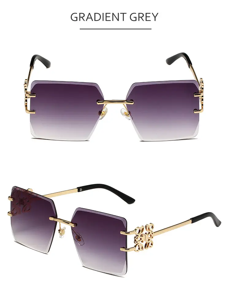 Square Frameless Sunglasses Women's Fashion Retro 2024 β feature 8
