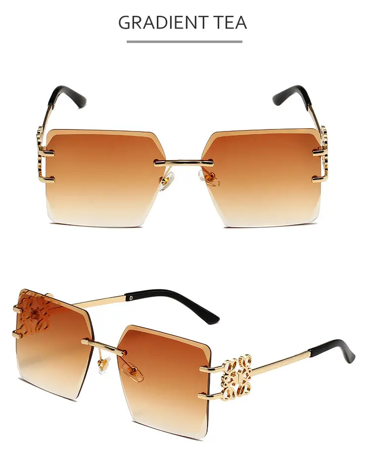 Square Frameless Sunglasses Women's Fashion Retro 2024 β feature 9