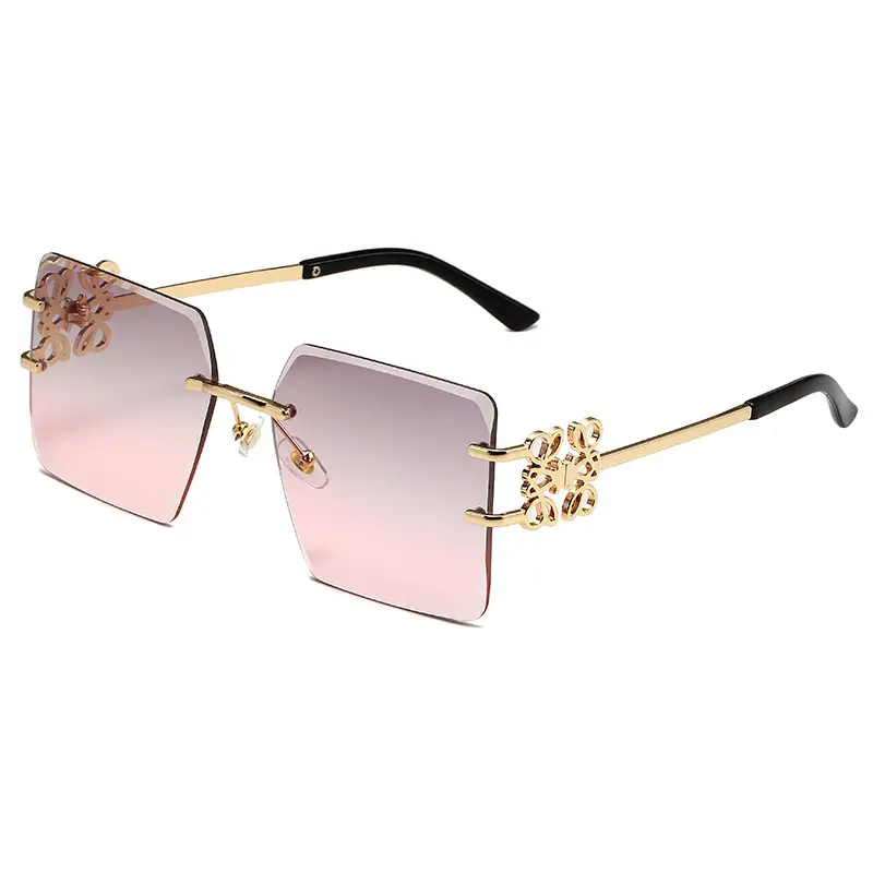 Square Frameless Sunglasses Women's Fashion Retro 2024 - Image 6