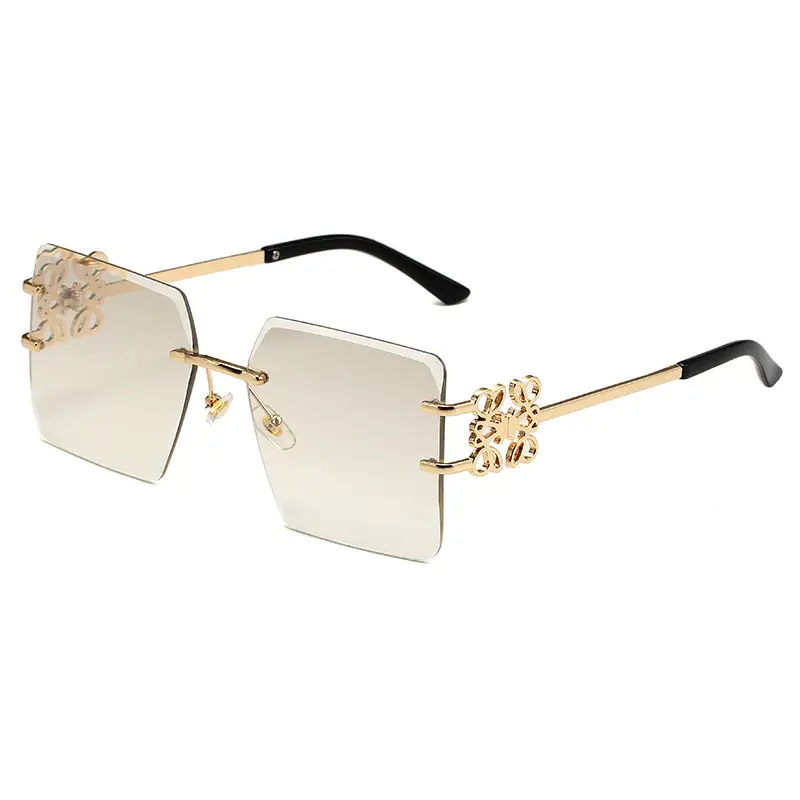 Square Frameless Sunglasses Women's Fashion Retro 2024 - Image 7
