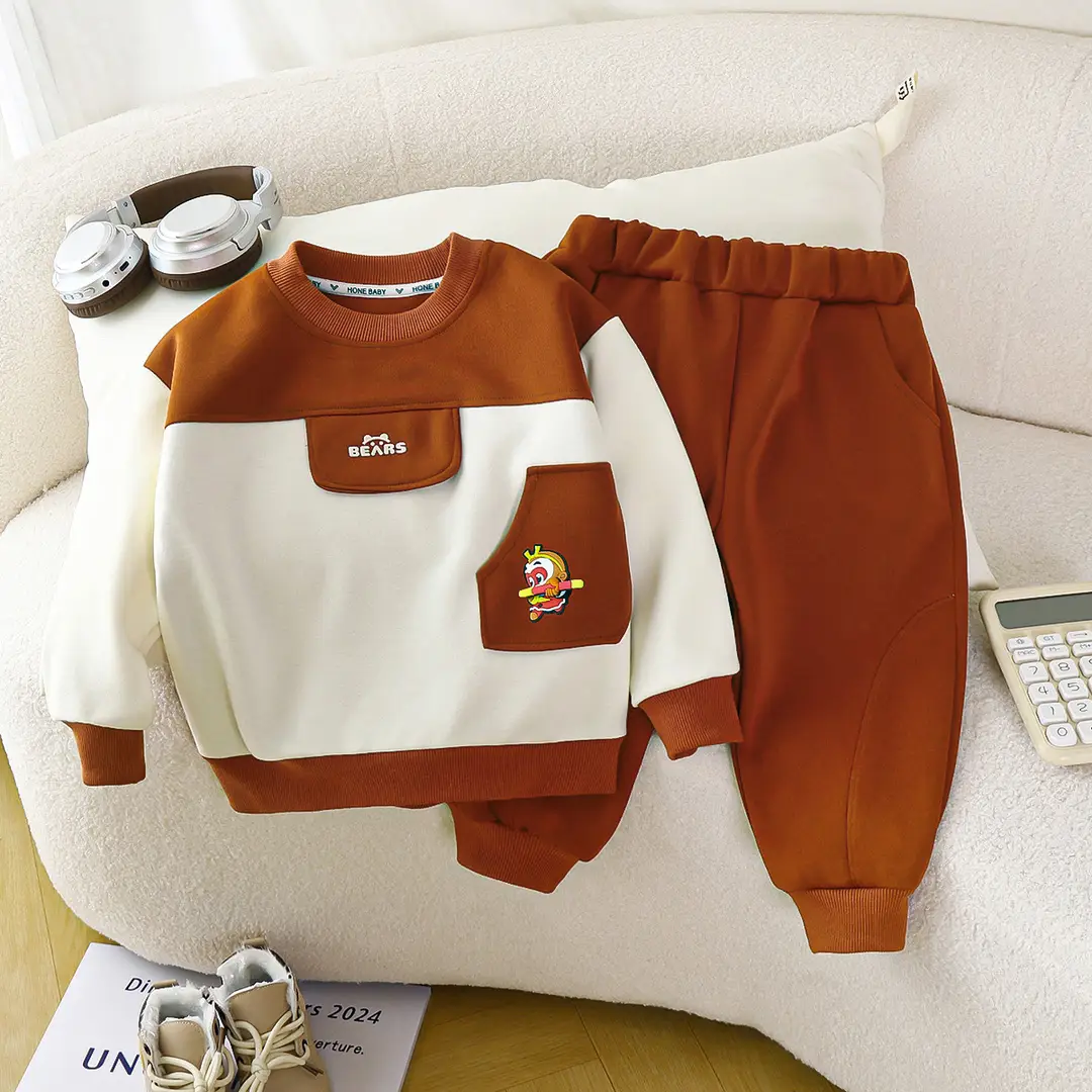 Autumn 2025 New Type a Boys and Girls Suit Baby Sweatshirt Spring and Autum Gold Hoop Free Rotating Kidsren's Suit — feature 14