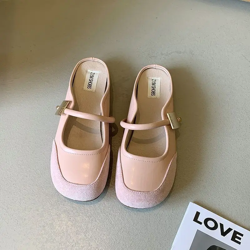 Women Korean Mary Jane Flat Shoes Silver 2024