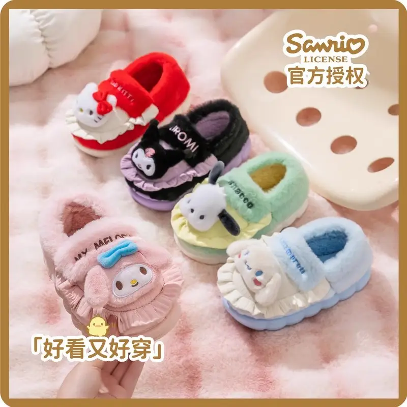 Sanrio Cotton Slippers for Girls Pink Warm Indoor - Image 4