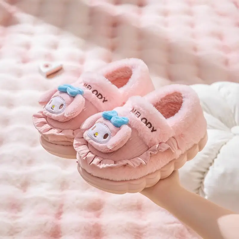 Sanrio Cotton Slippers for Girls Pink Warm Indoor - Image 5