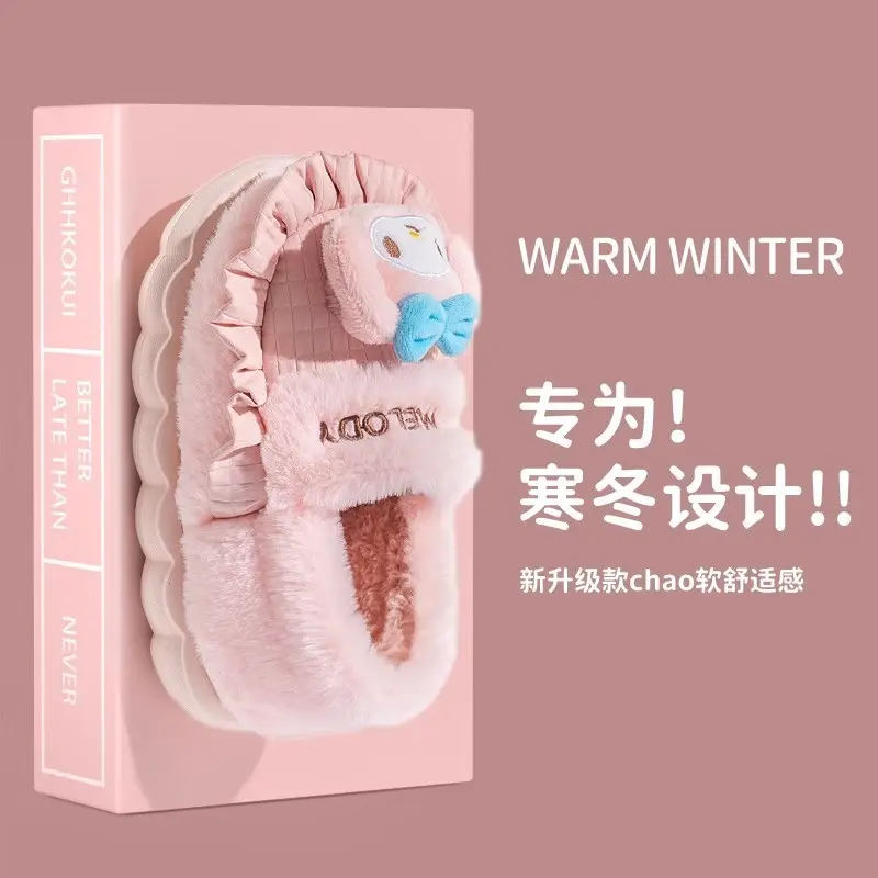 Sanrio Cotton Slippers for Girls Pink Warm Indoor - Image 6