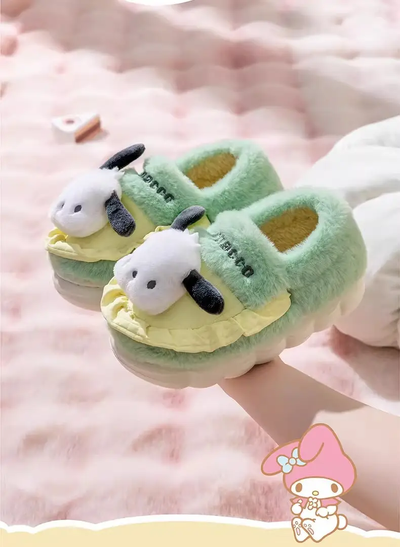 Sanrio Cotton Slippers for Girls Pink Warm Indoor — feature 11