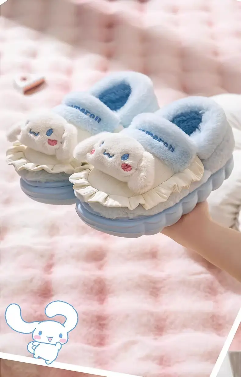 Sanrio Cotton Slippers for Girls Pink Warm Indoor — feature 8