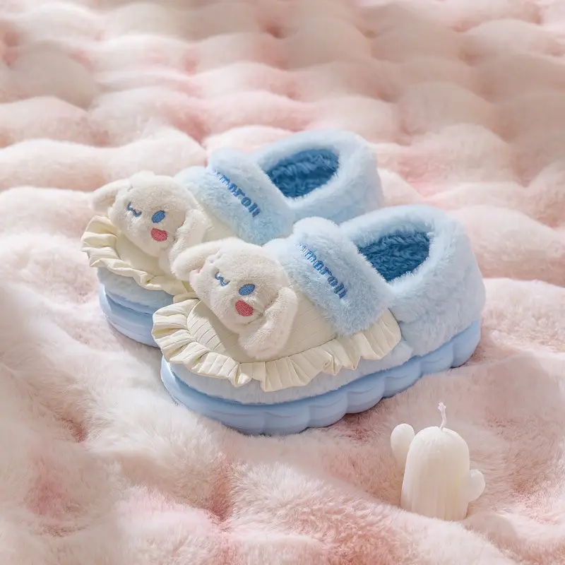 Sanrio Cotton Slippers for Girls Pink Warm Indoor - Image 2