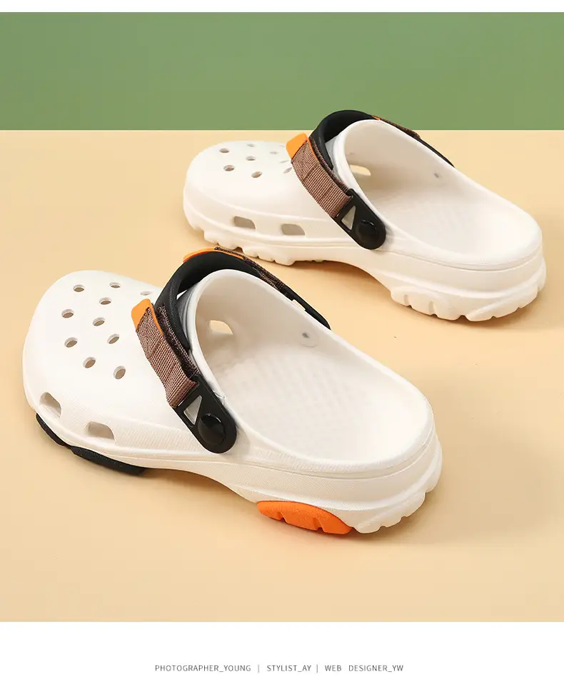 Hole Shoes Women's Thick Sole Height-Increasing Breathable Non-Stinky Foot Sandals Summer Outer Wear Beach Non-Slip Wear-Resistant Eva Slippers — feature 10