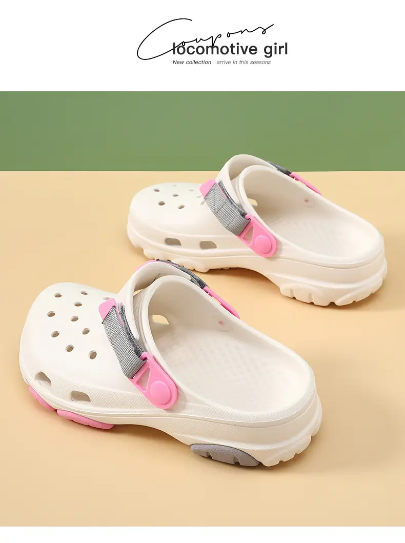 Hole Shoes Women's Thick Sole Height-Increasing Breathable Non-Stinky Foot Sandals Summer Outer Wear Beach Non-Slip Wear-Resistant Eva Slippers — feature 13