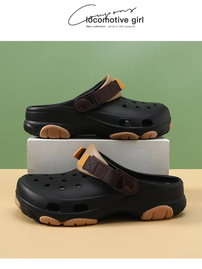 Hole Shoes Women's Thick Sole Height-Increasing Breathable Non-Stinky Foot Sandals Summer Outer Wear Beach Non-Slip Wear-Resistant Eva Slippers — feature 16