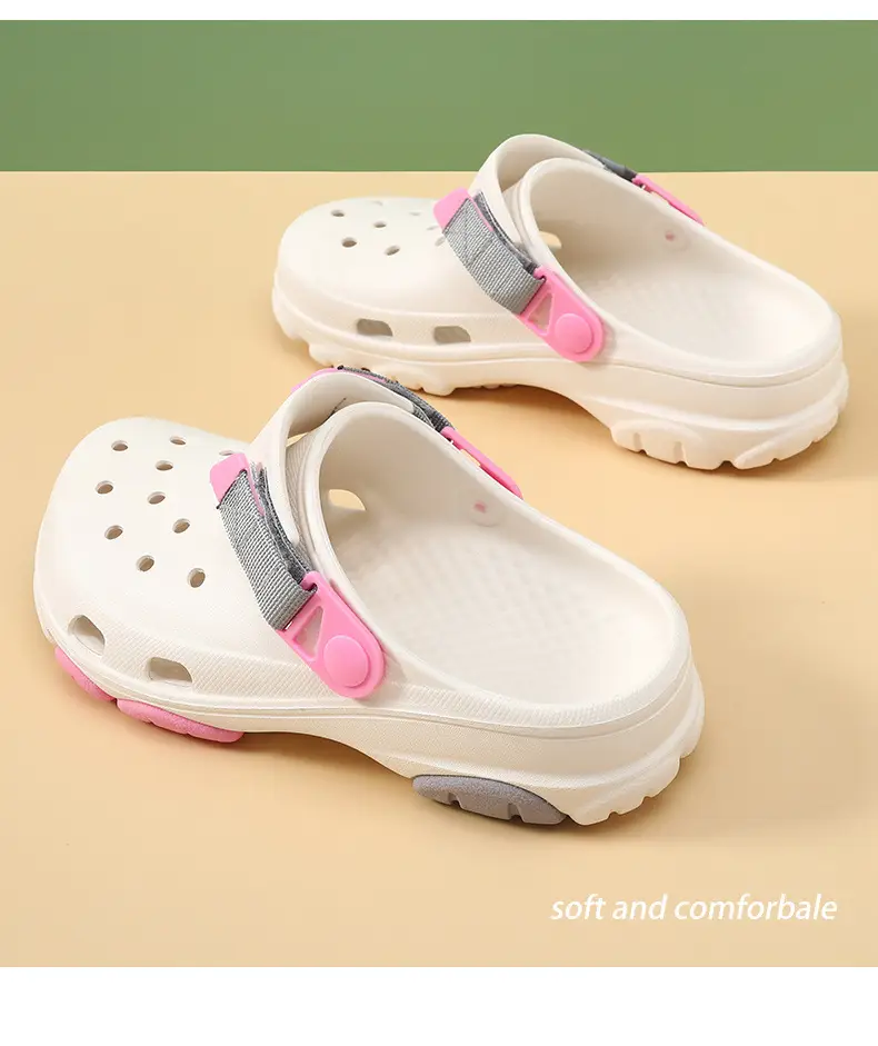 Hole Shoes Women's Thick Sole Height-Increasing Breathable Non-Stinky Foot Sandals Summer Outer Wear Beach Non-Slip Wear-Resistant Eva Slippers — feature 4