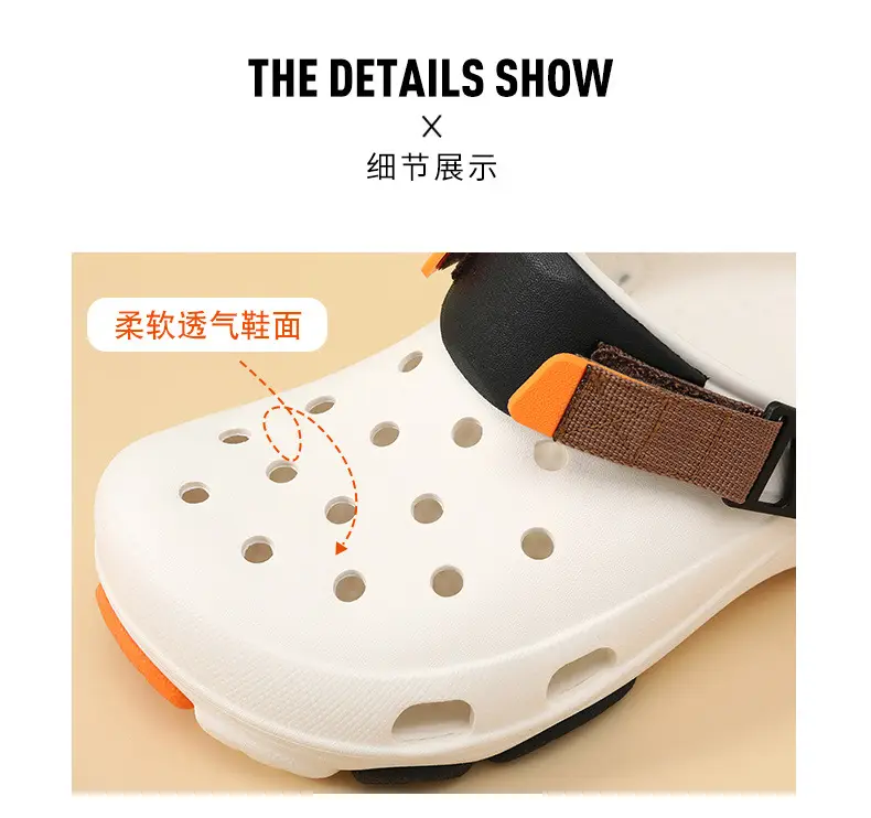 Hole Shoes Women's Thick Sole Height-Increasing Breathable Non-Stinky Foot Sandals Summer Outer Wear Beach Non-Slip Wear-Resistant Eva Slippers — feature 6