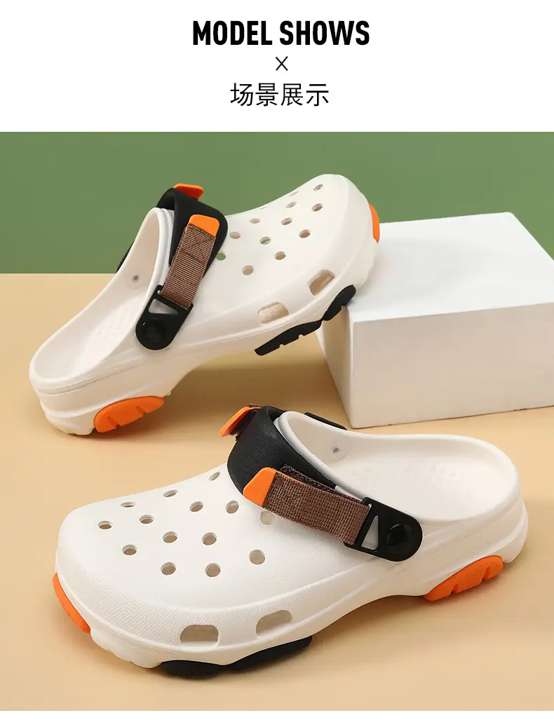 Hole Shoes Women's Thick Sole Height-Increasing Breathable Non-Stinky Foot Sandals Summer Outer Wear Beach Non-Slip Wear-Resistant Eva Slippers — feature 8