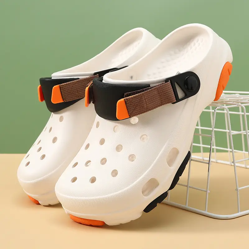 Hole Shoes Women's Thick Sole Height-Increasing Breathable Non-Stinky Foot Sandals Summer Outer Wear Beach Non-Slip Wear-Resistant Eva Slippers - Image 2