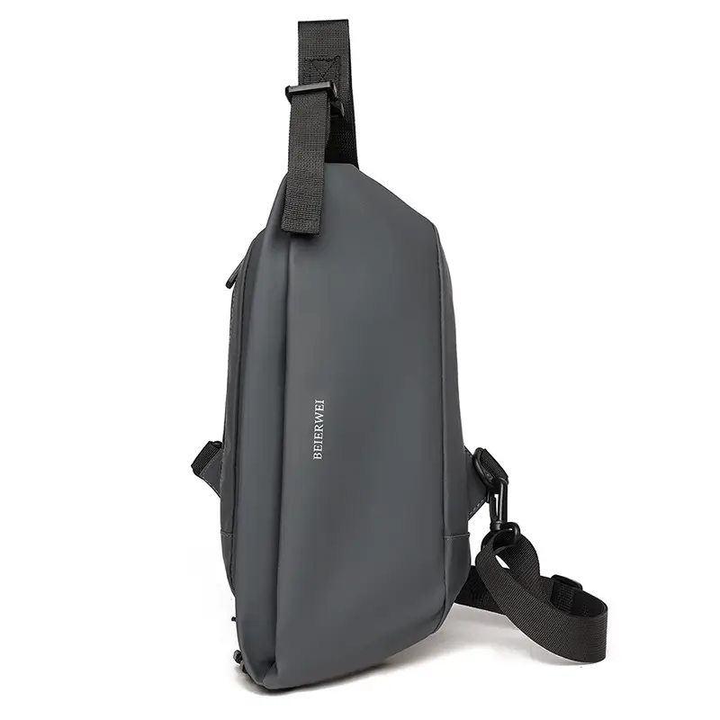 Men's Waterproof Crossbody Bag Grey Casual Shoulder - Image 8