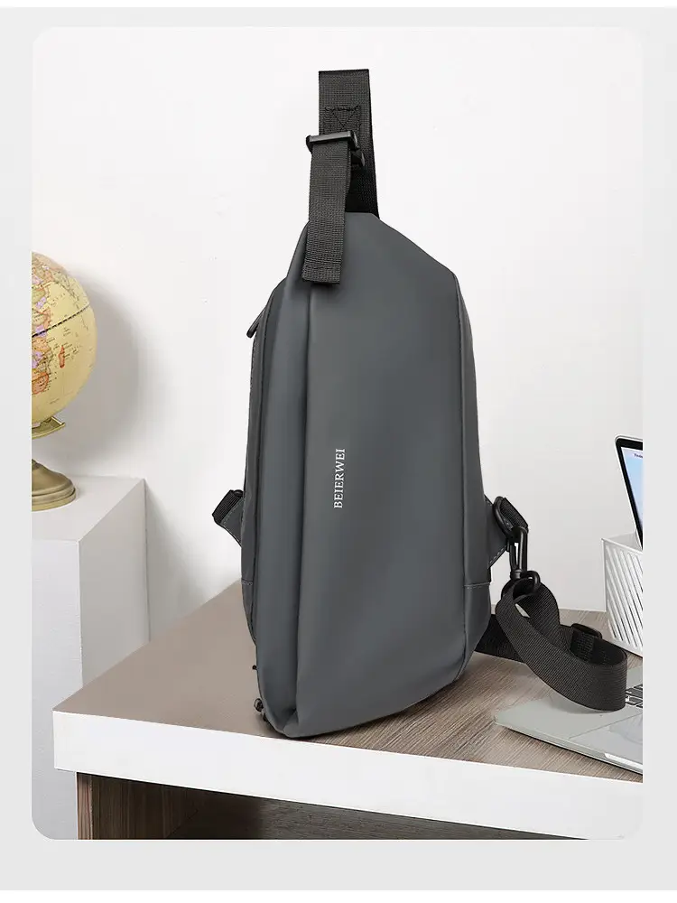 Men's Waterproof Crossbody Bag Grey Casual Shoulder — feature 23