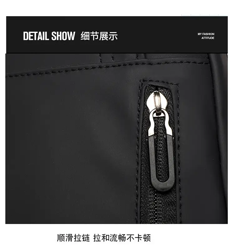 Men's Waterproof Crossbody Bag Grey Casual Shoulder — feature 38
