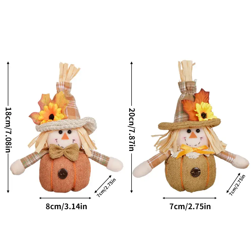 Harvest Scarecrow Doll Mini Pumpkin Autumn Ornament — feature 1