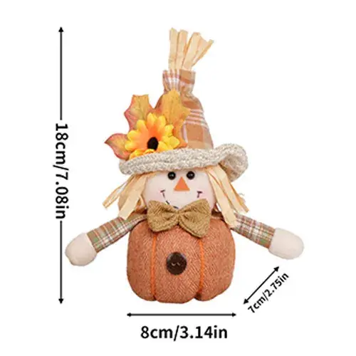 Harvest Scarecrow Doll Mini Pumpkin Autumn Ornament — feature 6