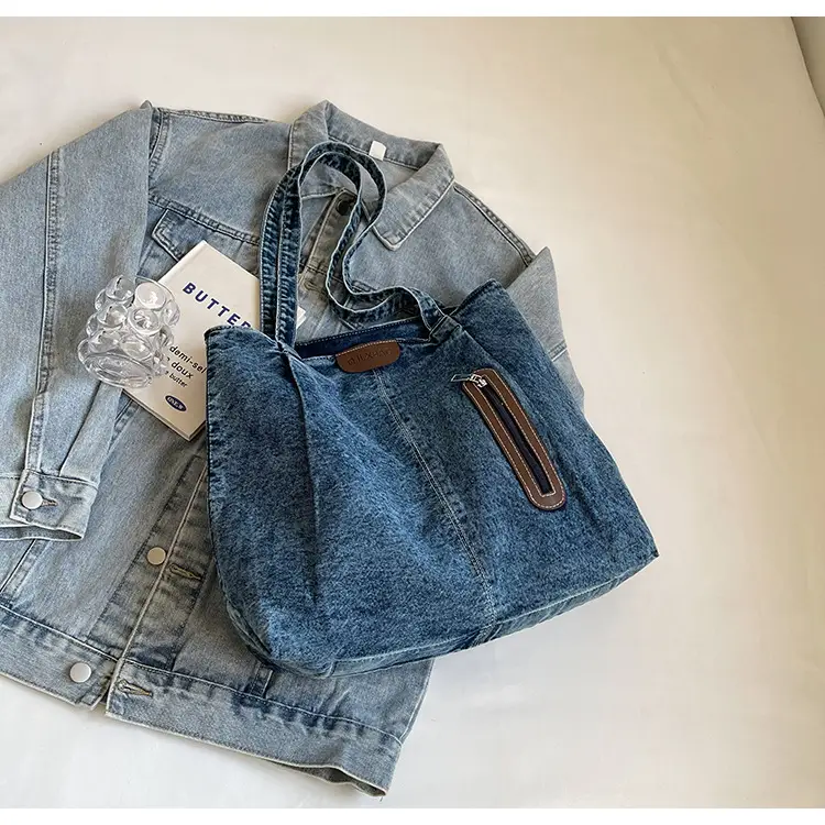 Women Denim Tote Bag Large Capacity Shoulder Bag — feature 13