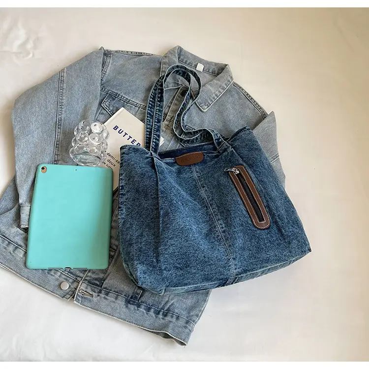 Women Denim Tote Bag Large Capacity Shoulder Bag — feature 14
