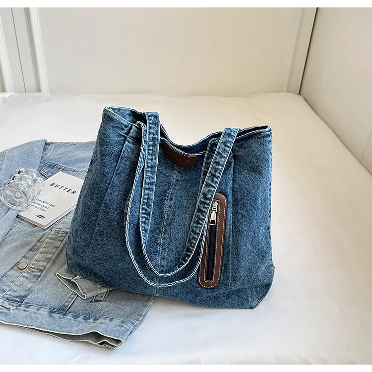 Women Denim Tote Bag Large Capacity Shoulder Bag — feature 15