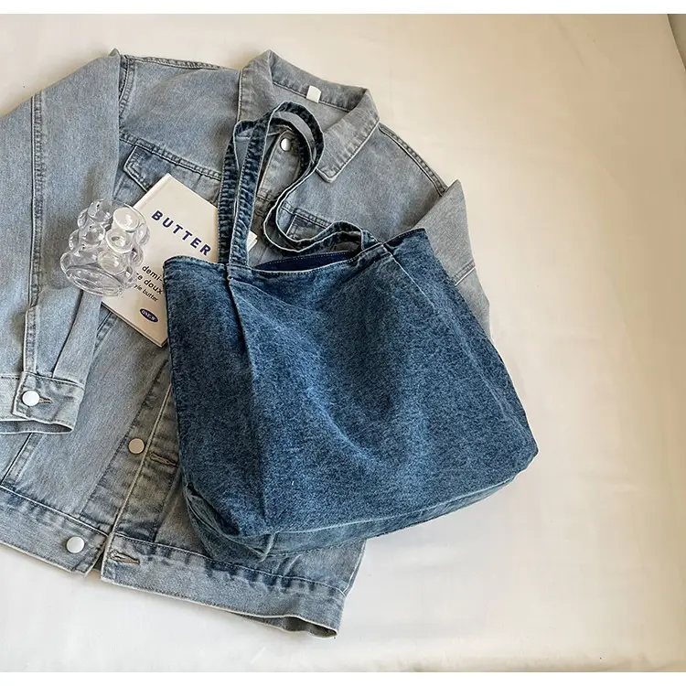 Women Denim Tote Bag Large Capacity Shoulder Bag — feature 16