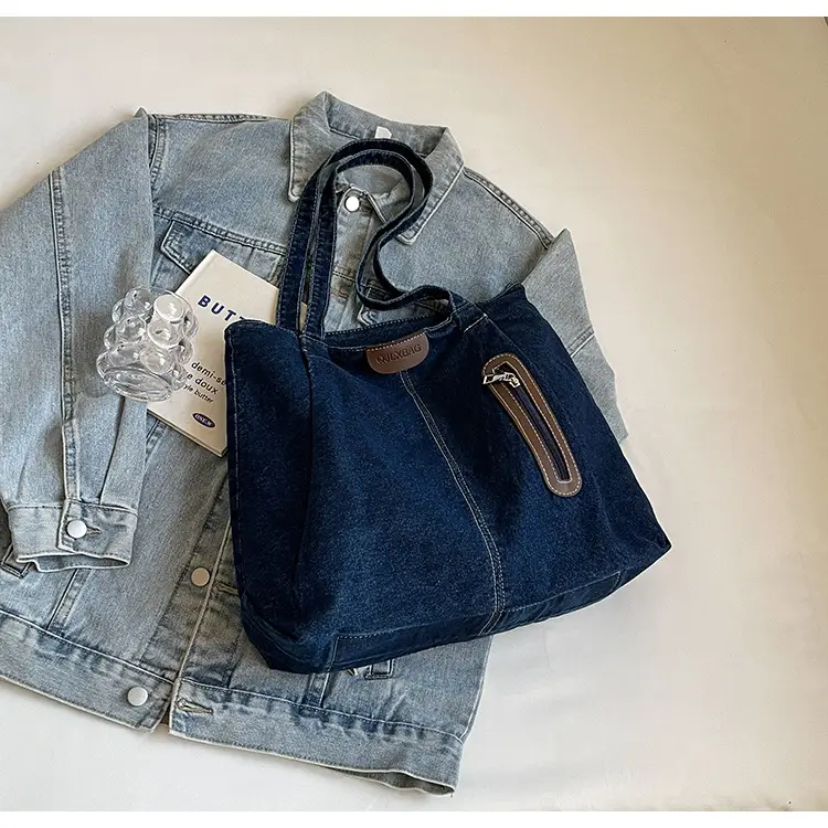 Women Denim Tote Bag Large Capacity Shoulder Bag — feature 20