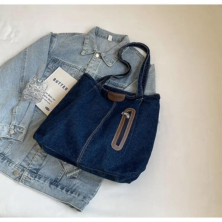 Women Denim Tote Bag Large Capacity Shoulder Bag — feature 21