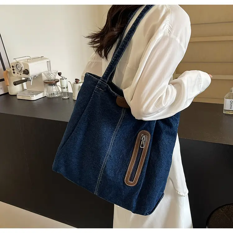 Women Denim Tote Bag Large Capacity Shoulder Bag — feature 25