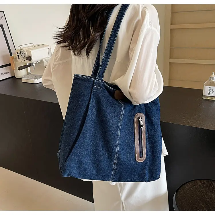 Women Denim Tote Bag Large Capacity Shoulder Bag — feature 26