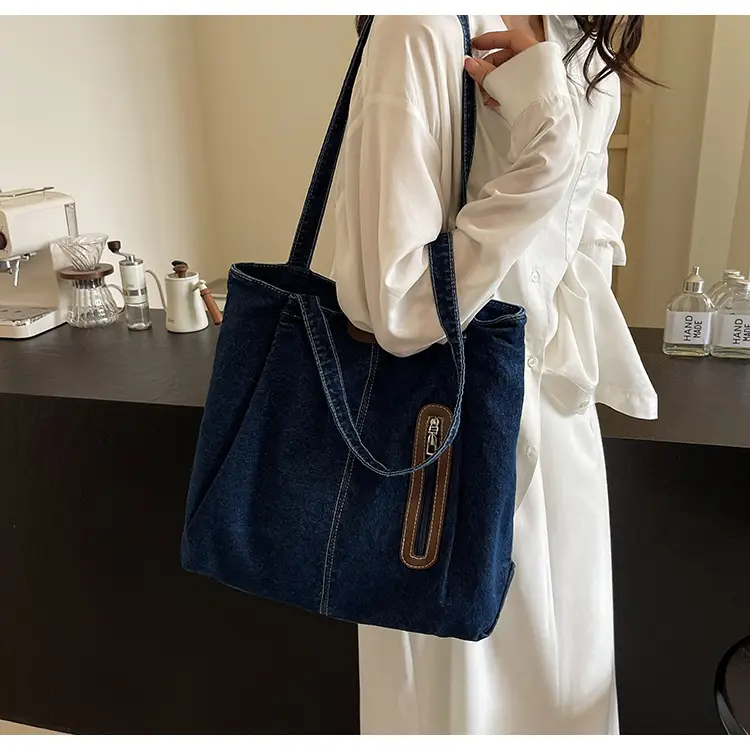 Women Denim Tote Bag Large Capacity Shoulder Bag — feature 28