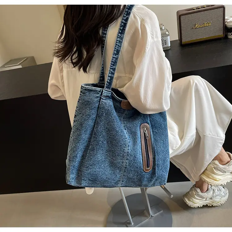Women Denim Tote Bag Large Capacity Shoulder Bag — feature 30