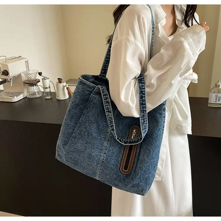 Women Denim Tote Bag Large Capacity Shoulder Bag — feature 32