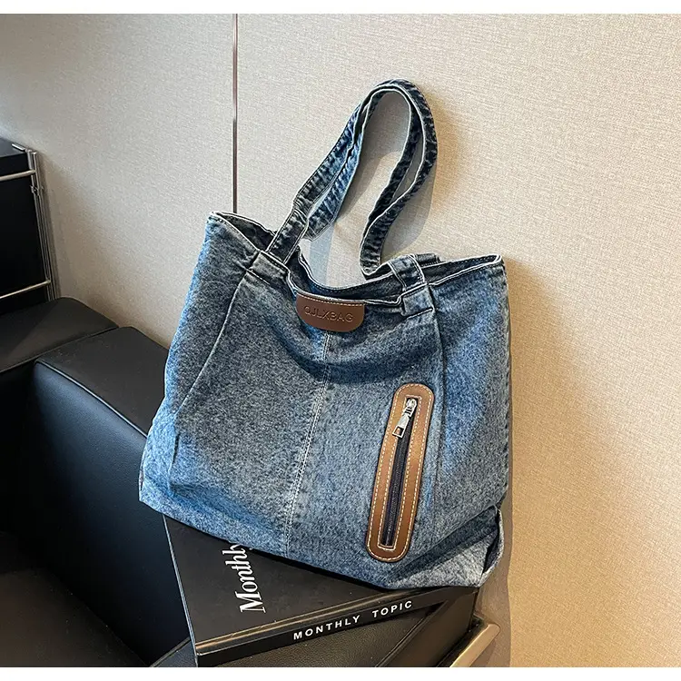 Women Denim Tote Bag Large Capacity Shoulder Bag — feature 34
