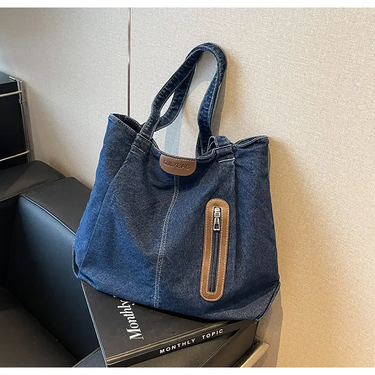 Women Denim Tote Bag Large Capacity Shoulder Bag — feature 35