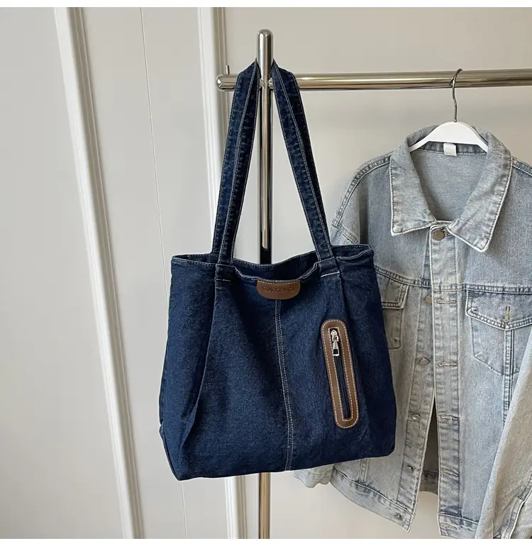 Women Denim Tote Bag Large Capacity Shoulder Bag — feature 36