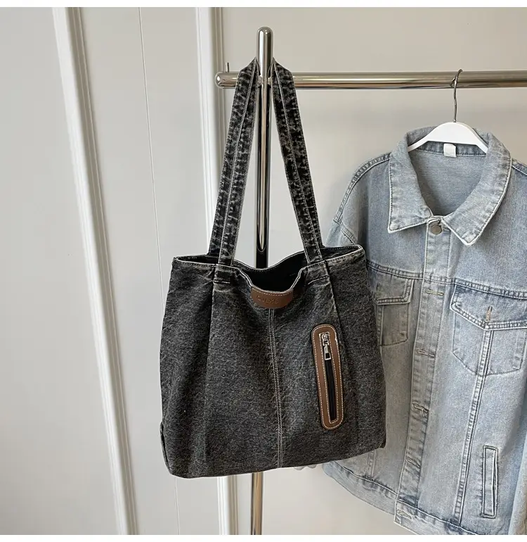 Women Denim Tote Bag Large Capacity Shoulder Bag — feature 37