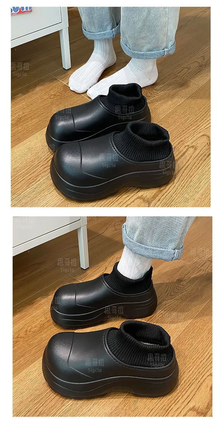 Women's Black Cartoon Kuromi Thick Sole Shoes — feature 16