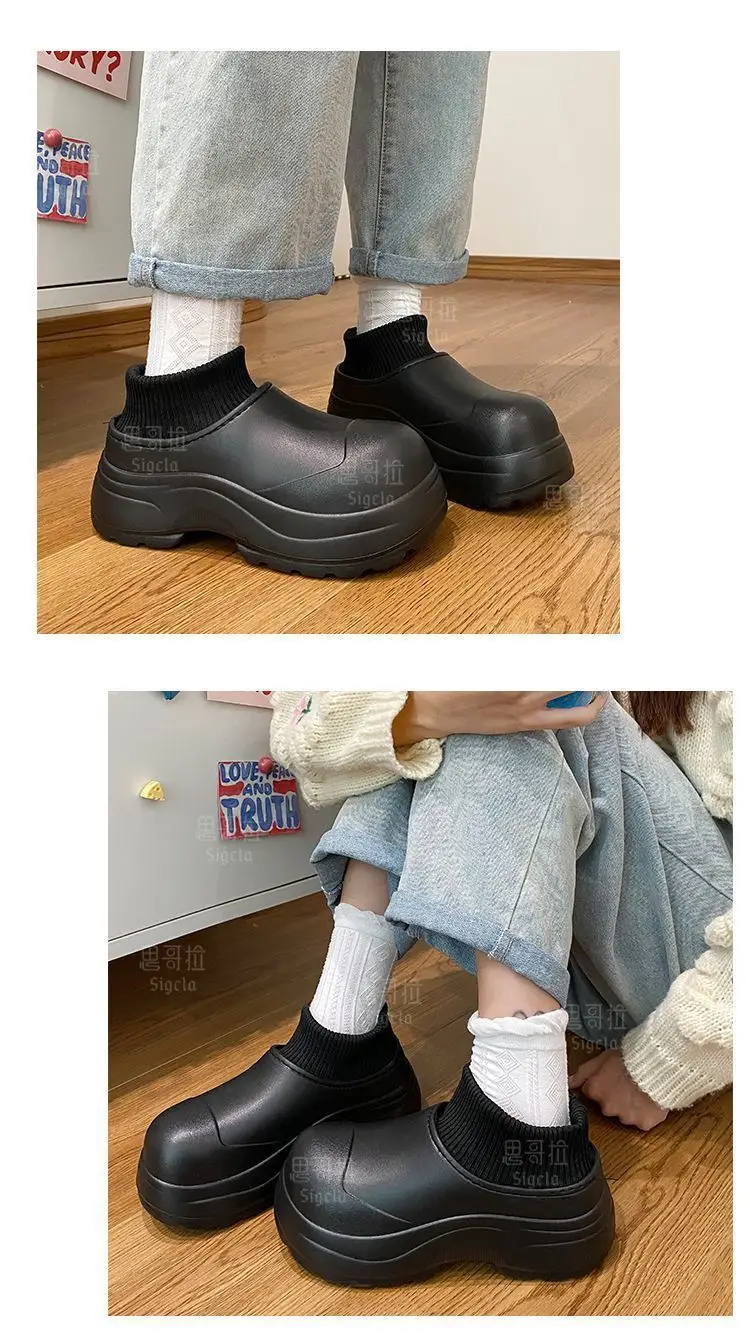 Women's Black Cartoon Kuromi Thick Sole Shoes — feature 18