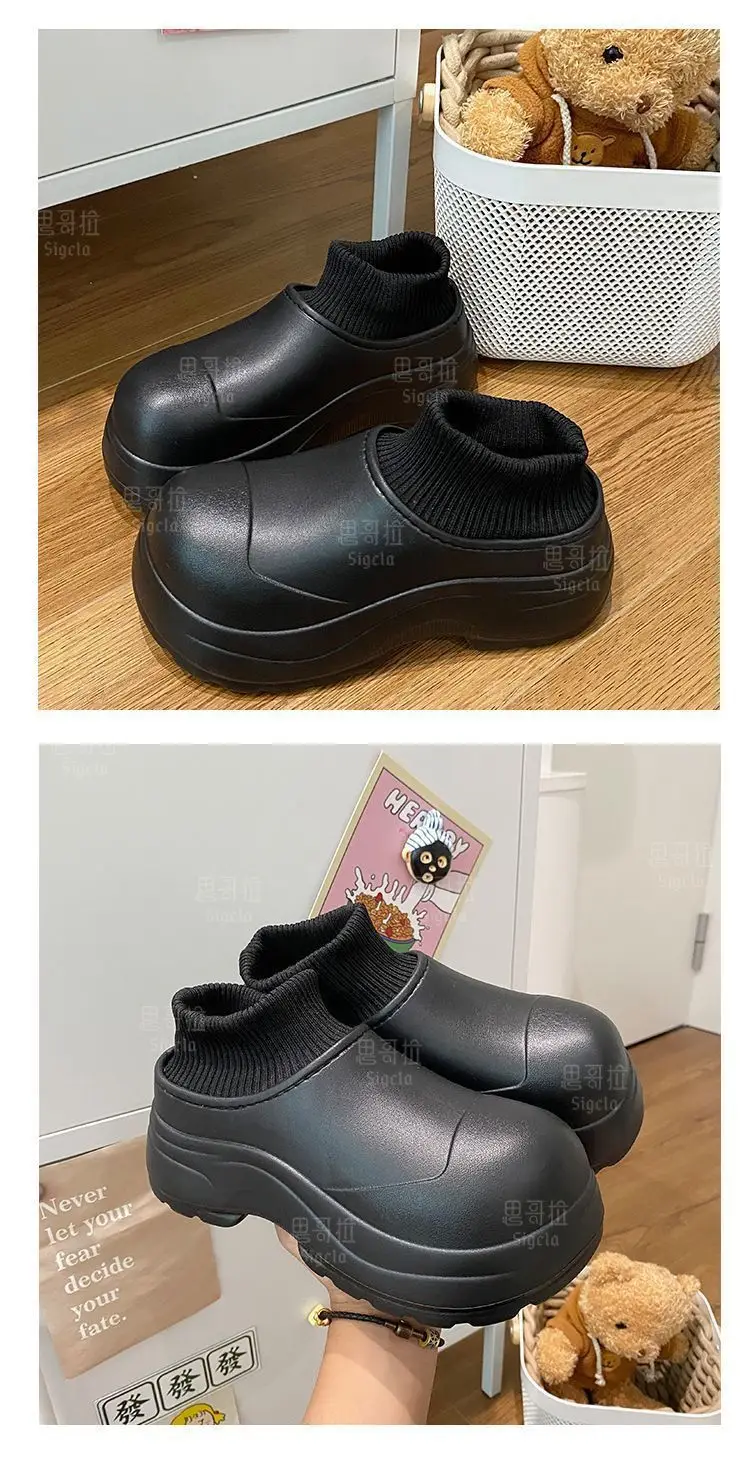 Women's Black Cartoon Kuromi Thick Sole Shoes — feature 27