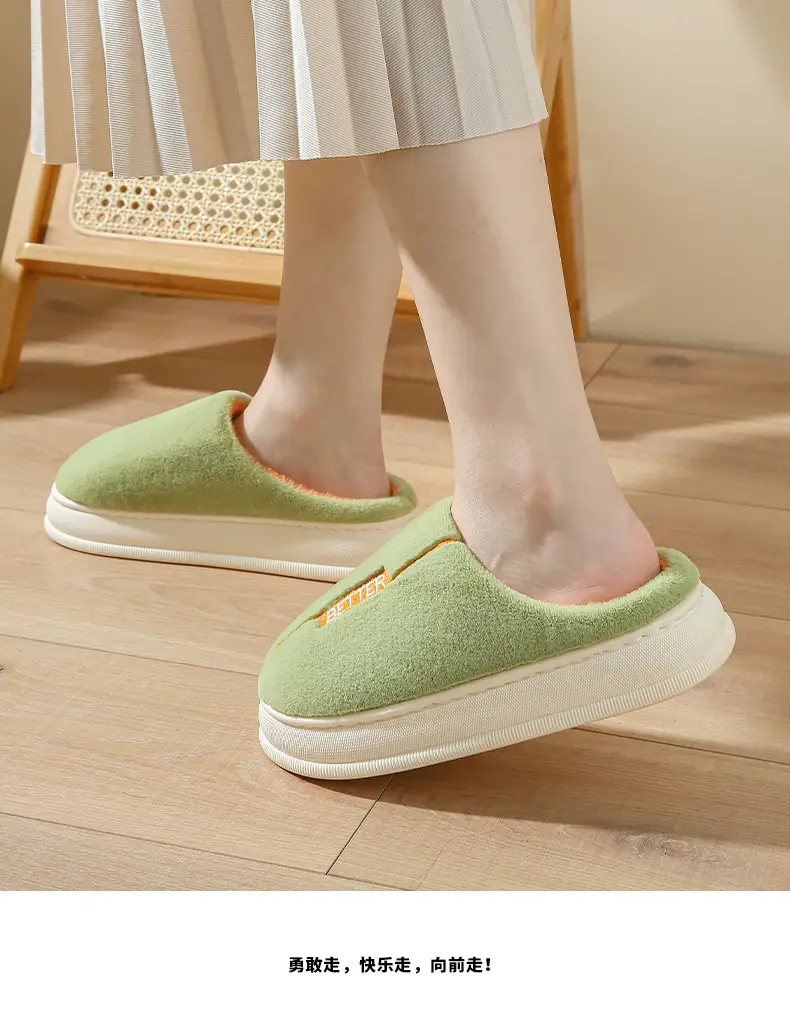Cotton Slippers for Women, Spring, Autumn and Winter, for Home Use, Indoor Non-Slip, Couple's Home Warm Winter Plush Slippers for Men — feature 11