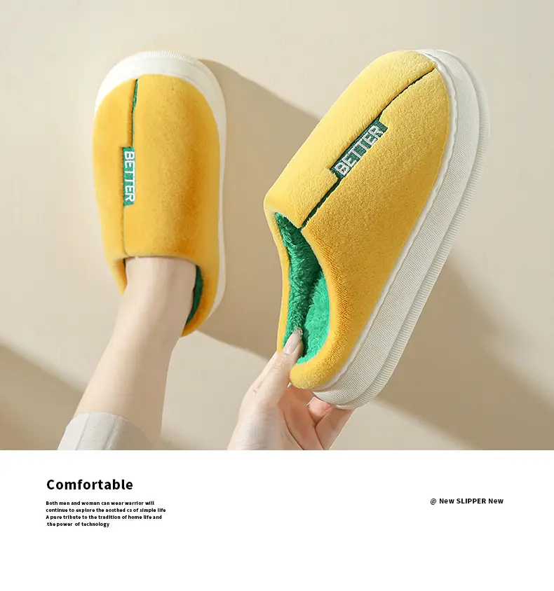 Cotton Slippers for Women, Spring, Autumn and Winter, for Home Use, Indoor Non-Slip, Couple's Home Warm Winter Plush Slippers for Men — feature 12