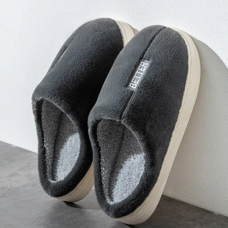 Cotton Slippers for Women, Spring, Autumn and Winter, for Home Use, Indoor Non-Slip, Couple's Home Warm Winter Plush Slippers for Men - Image 6